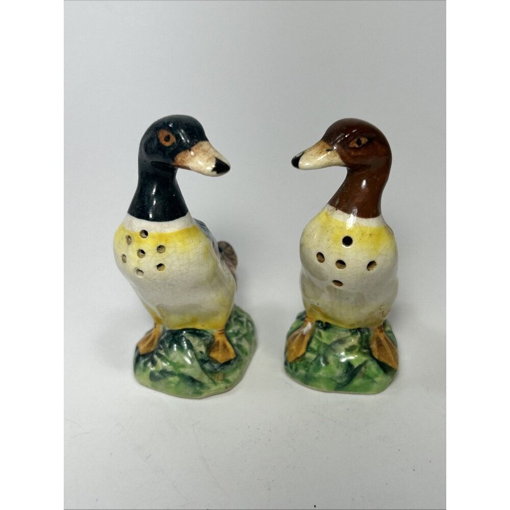 Vintage Duck Mallard Bird Salt and Pepper Shakers Ceramic Made in Japan